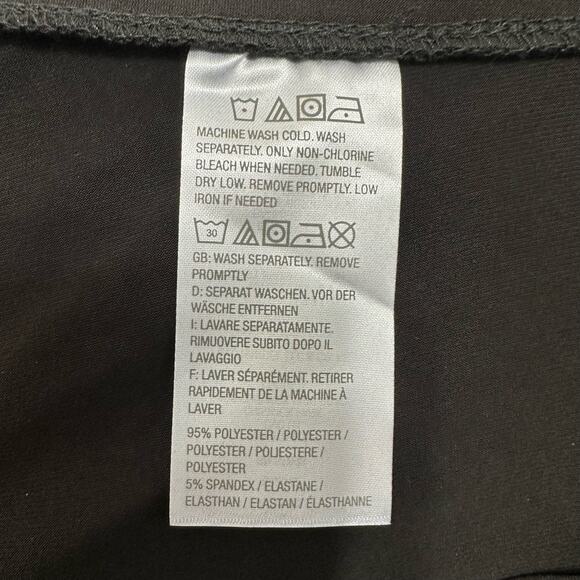 Susan Graver Solid Black Flowy Pants Womens Size 1XT Pockets Liquid Knit Stretch - Picture 6 of 7